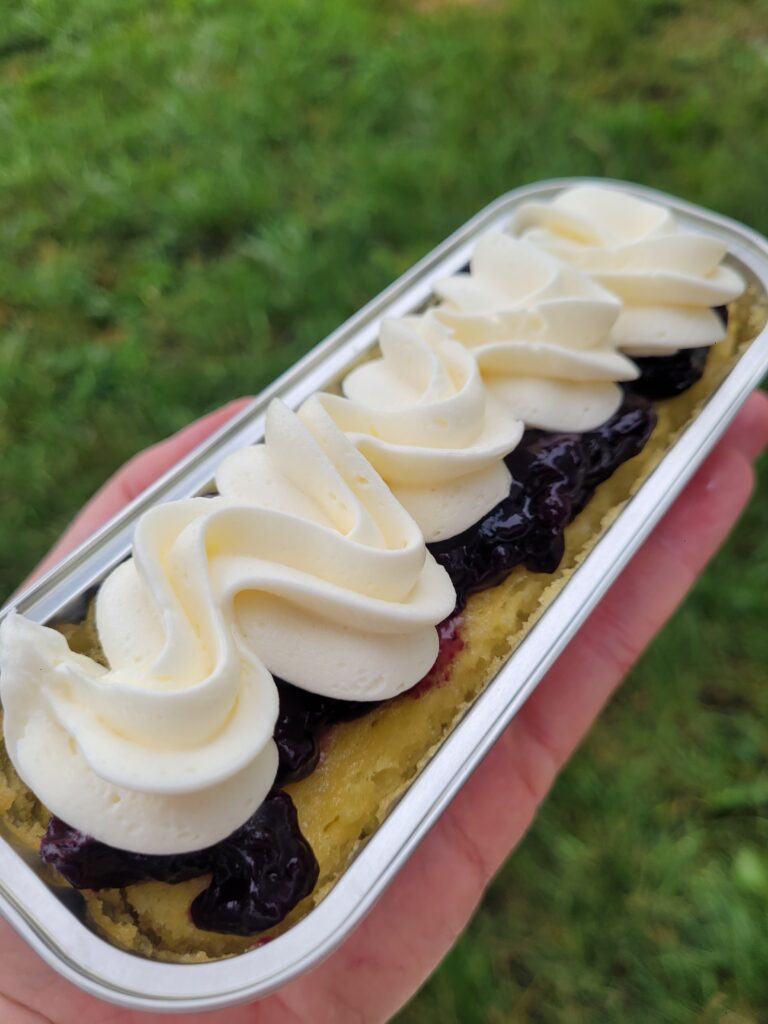 Blueberry Lemon Personal-Sized Cake with Buttercream Frosting