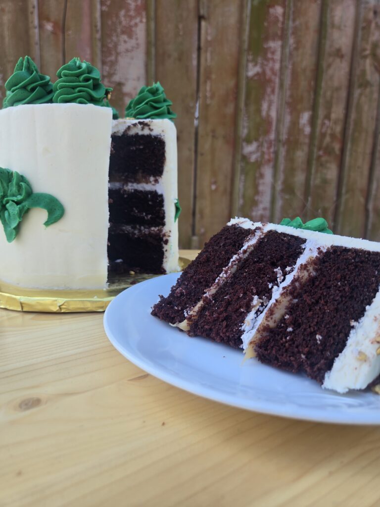 Chocolate Caramel Cake Slice Dark Chocolate WEEK-TV St. Patrick's Day Cake